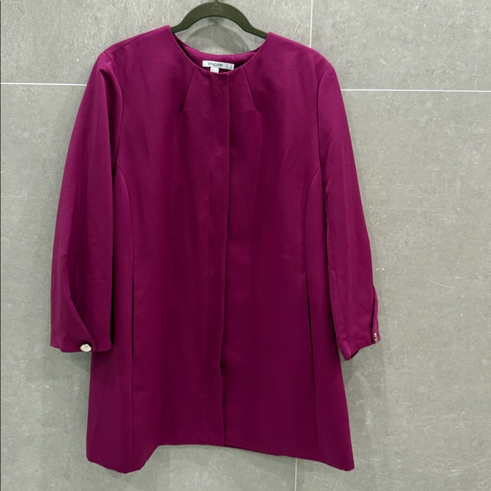 Never worn size 3 Chico’s Fuchsia pink jacket